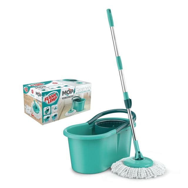 Mop Giratório com Balde e Refil de Microfibra