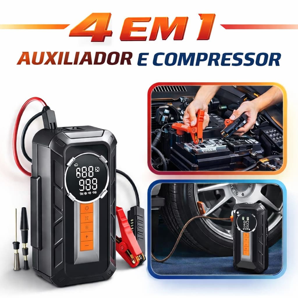 Compressor de ar • 4 em 1