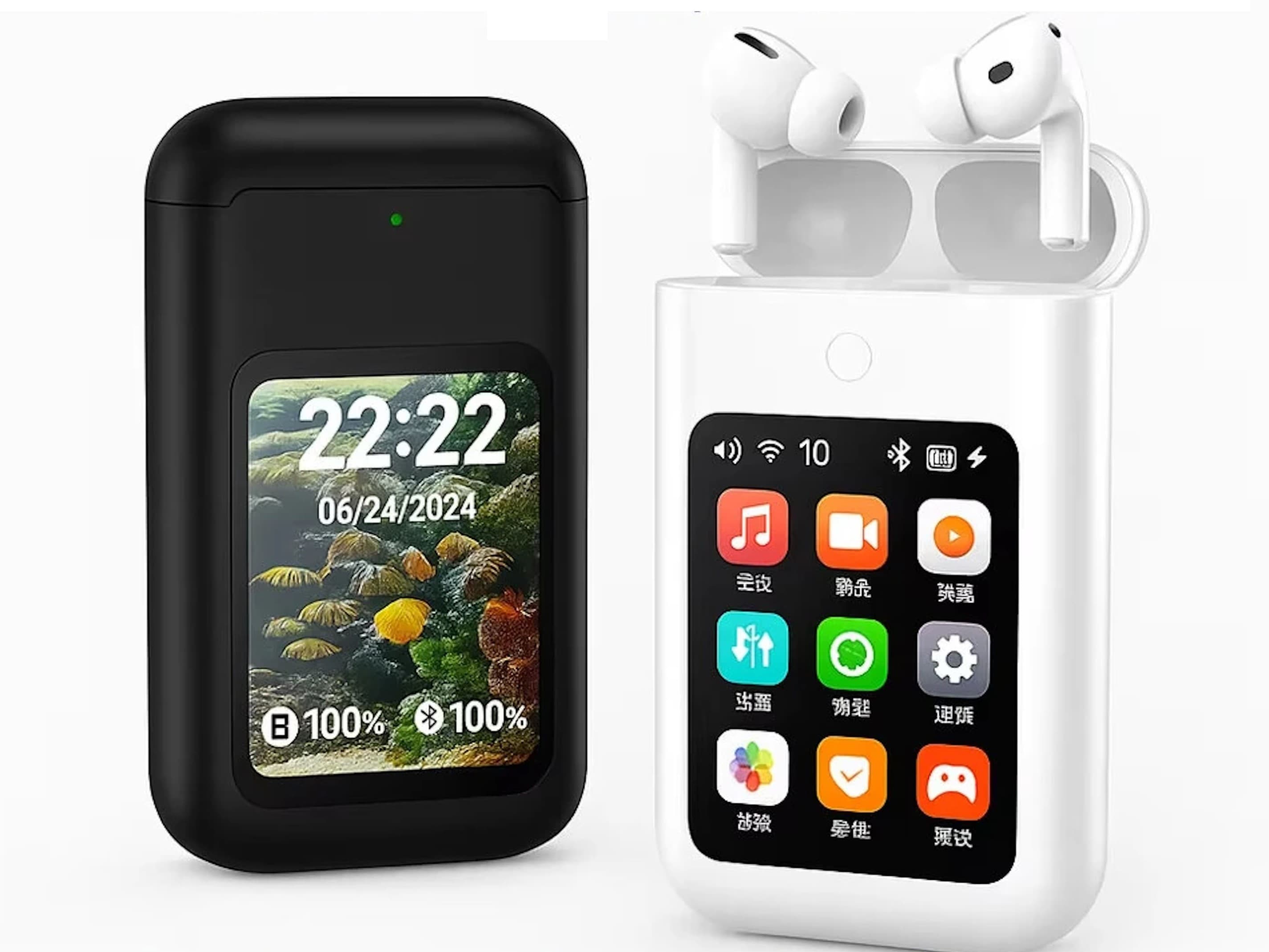 Fone A98Box • power bank e tela 2,8″