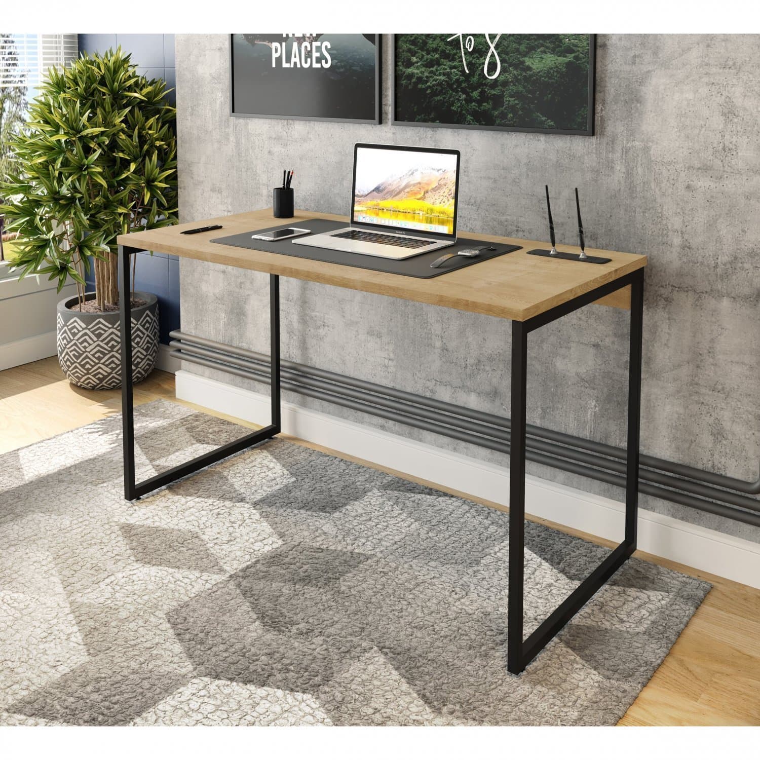 Mesa de escritório Star • 120cm industrial