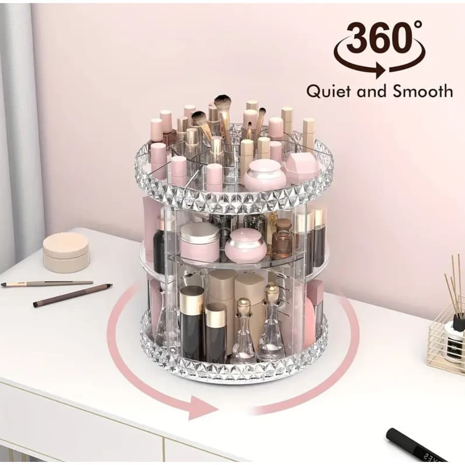 Organizador de maquiagem giratório 360°