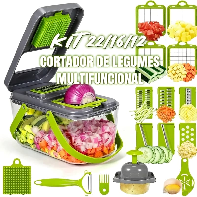 Cortador e fatiador de legumes 22 em 1