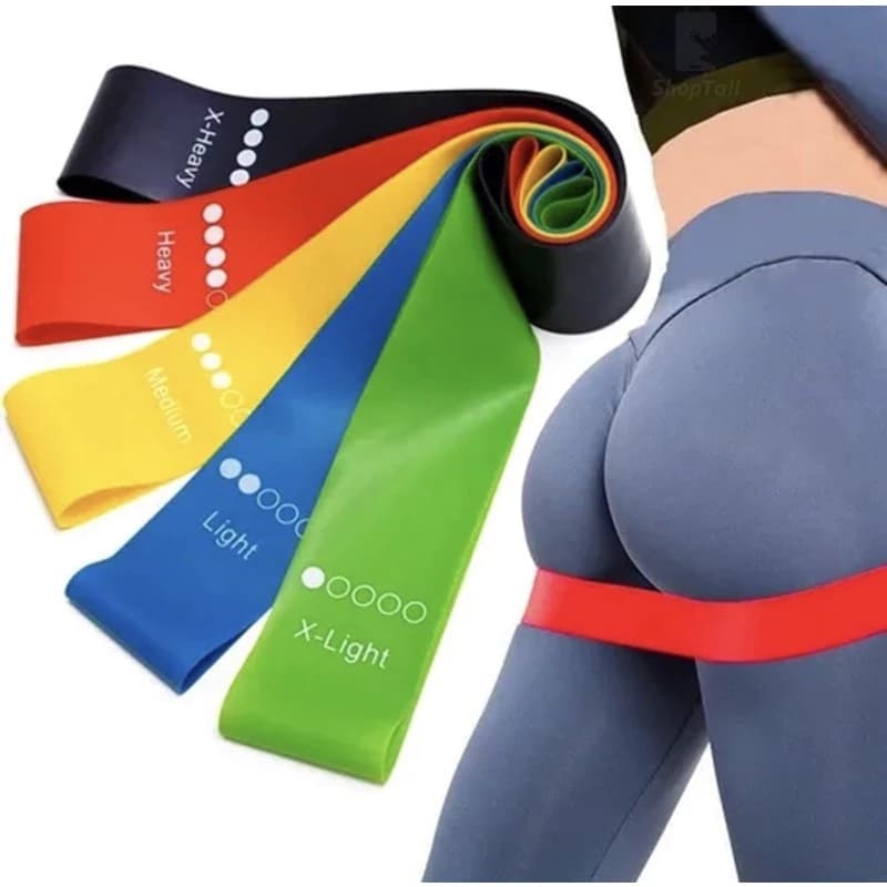 Kit de faixas elásticas de resistência — 5 unidades